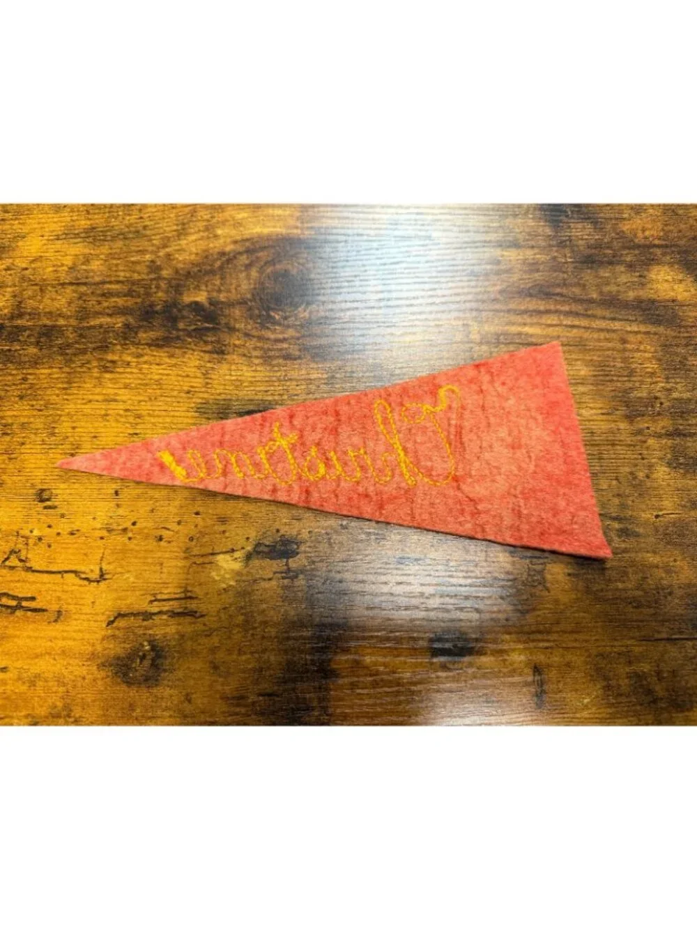 Vintage Stitched Christine mini pennant with horse